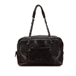 Chanel B Chanel Brown Dark Brown Caviar Leather Leather Caviar Pocket In The City Handbag Italy