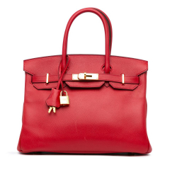 Hermès B Hermès Red Calf Leather Epsom Birkin Retourne 30 France