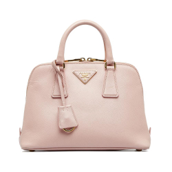 Prada B Prada Pink Light Pink Calf Leather Small Saffiano Lux Promenade Italy