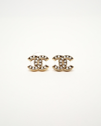 Chanel Coco Mark Rhinestone Earrings