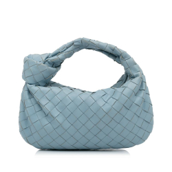 Bottega Veneta B Bottega Veneta Blue Light Blue Nappa Leather Leather Mini Nappa Intrecciato Jodie Italy