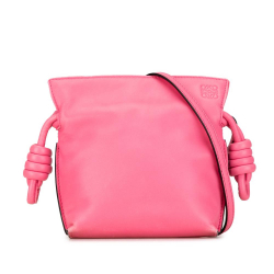 Loewe B LOEWE Pink Calf Leather Mini Flamenco Knot Spain