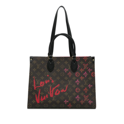 Louis Vuitton Brown Limited Edition Monogram Fall In Love OntheGo Tote MM France