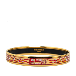 Hermès AB Hermès Yellow Enamel Other Narrow Cloissone Bangle 62 Austria