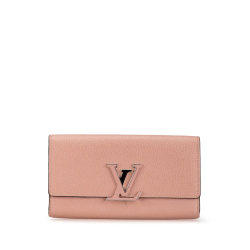 Louis Vuitton B Louis Vuitton Pink Calf Leather Taurillon Capucines Wallet France