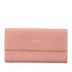 Gucci AB Gucci Pink Calf Leather Swing Continental Wallet Italy