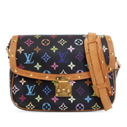 Louis Vuitton B Louis Vuitton Black Monogram Multicolore Canvas Canvas Monogram Multicolore Sologne France