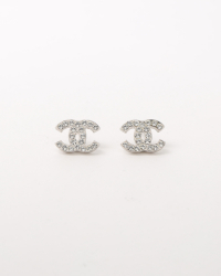 Chanel CC Rhinestone Earrings