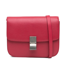 Celine B Celine Red Calf Leather Small skin Classic Box Italy