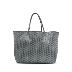 Goyard B Goyard Gray Coated Canvas Fabric Goyardine Saint Louis GM France