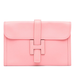 Hermès AB Hermès Pink Calf Leather Epsom Jige PM France