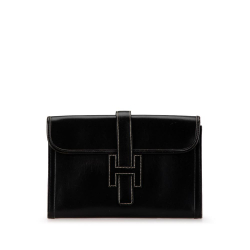 Hermès B Hermès Black Calf Leather Box Jige 29 France