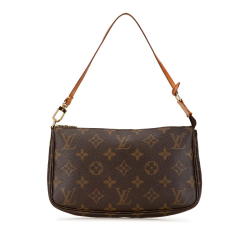 Louis Vuitton B Louis Vuitton Brown Monogram Canvas Canvas Monogram Pochette Accessoires France