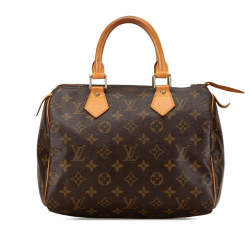 Louis Vuitton AB Louis Vuitton Brown Monogram Canvas Canvas Monogram Speedy 25 France