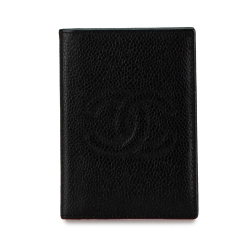 Chanel B Chanel Black Caviar Leather Leather CC Caviar Bi Fold Card Holder Italy