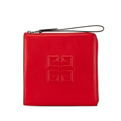 Givenchy B Givenchy Red Calf Leather 4G Clutch Italy