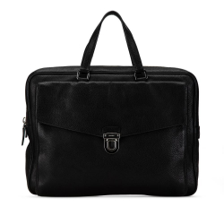 Prada B Prada Black Calf Leather Business Bag Italy