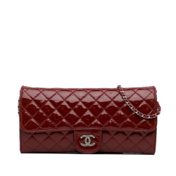 Chanel AB Chanel Red Patent Leather Leather CC Patent Wallet on Chain Italy