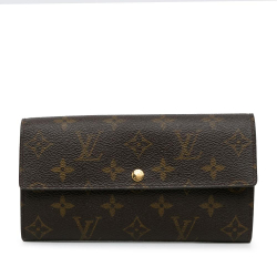 Louis Vuitton AB Louis Vuitton Brown Monogram Canvas Canvas Monogram Sarah Long Wallet France