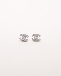 Chanel Coco Mark Rhinestone Earrings