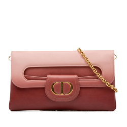 Christian Dior AB Dior Pink Calf Leather Medium DiorDouble Bag Italy