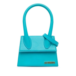 Jacquemus AB Jacquemus Blue Turquoise Calf Leather Le Chiquito Moyen Italy