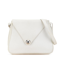 Hermès B Hermès White Off White Calf Leather Clemence Christine France