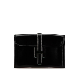 Hermès AB Hermès Black Calf Leather Box Jige 29 France