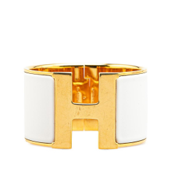 Hermès B Hermès White Enamel Other Extra Wide Clic Clac H Bracelet PM France