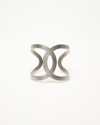 Chanel Coco Mark Silver Bangle