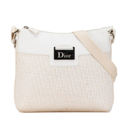 Christian Dior B Dior Brown Light Beige Canvas Fabric Diorissimo Street Chic Crossbody Italy