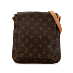 Louis Vuitton B Louis Vuitton Brown Monogram Canvas Canvas Monogram Musette Salsa Short Strap Spain