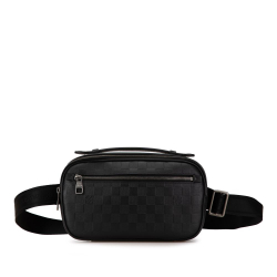 Louis Vuitton AB Louis Vuitton Black Calf Leather Damier Inifini Ambler Italy