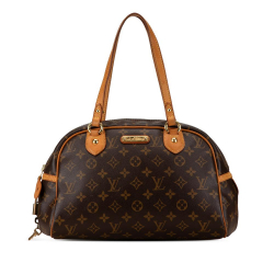 Louis Vuitton B Louis Vuitton Brown Monogram Canvas Canvas Monogram Montorgueil PM France