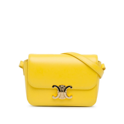 Celine B Celine Yellow Calf Leather Teen Triomphe Crossbody Italy