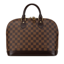 Louis Vuitton B Louis Vuitton Brown Damier Canvas Canvas Damier Ebene Alma MM France