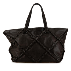 Bottega Veneta AB Bottega Veneta Brown Dark Brown Calf Leather Intrecciato Tote Italy