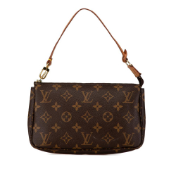 Louis Vuitton B Louis Vuitton Brown Monogram Canvas Canvas Monogram Pochette Accessoires France