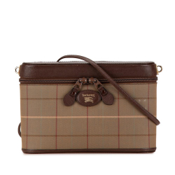 Burberry B Burberry Brown Canvas Fabric Vintage Check Crossbody United Kingdom