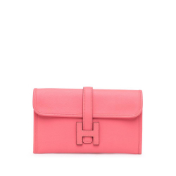 Hermès AB Hermès Pink Calf Leather Swift Jige Duo France