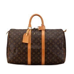 Louis Vuitton B Louis Vuitton Brown Monogram Canvas Canvas Monogram Keepall 45 France