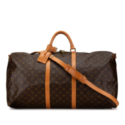 Louis Vuitton B Louis Vuitton Brown Monogram Canvas Canvas Monogram Keepall Bandouliere 60 France