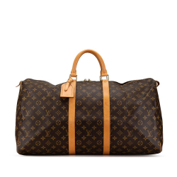 Louis Vuitton B Louis Vuitton Brown Monogram Canvas Canvas Monogram Keepall 55 France