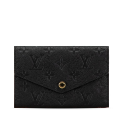 Louis Vuitton AB Louis Vuitton Black Monogram Empreinte Leather Portefeuille Curieuse Wallet France