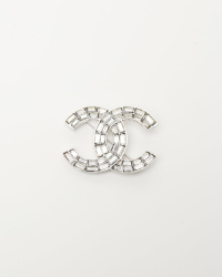 Chanel Coco Mark Rhinestone Brooch