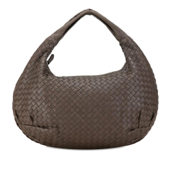 Bottega Veneta B Bottega Veneta Brown Calf Leather Medium Intrecciato Belly Hobo Italy