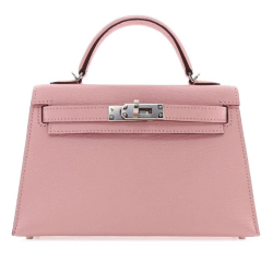 Hermès AB Hermès Pink Light Pink Goatskin Leather Mini Chevre Mysore Kelly France