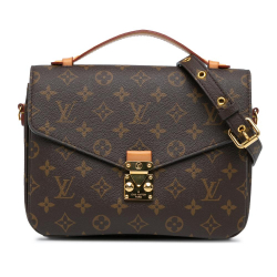 Louis Vuitton AB Louis Vuitton Brown Monogram Canvas Canvas Monogram Pochette Metis Italy