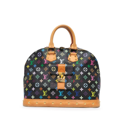 Louis Vuitton AB Louis Vuitton Black Monogram Multicolore Canvas Canvas Monogram Multicolore Alma GM Italy