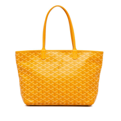 Goyard B Goyard Yellow Coated Canvas Fabric Goyardine Artois PM France